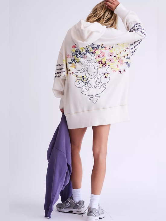 FP Movement by Free People Tops - NWT FREE PEOPLE MOVEMENT At My Best Embroidered Hoodie | Ivory Combo MSRP $198